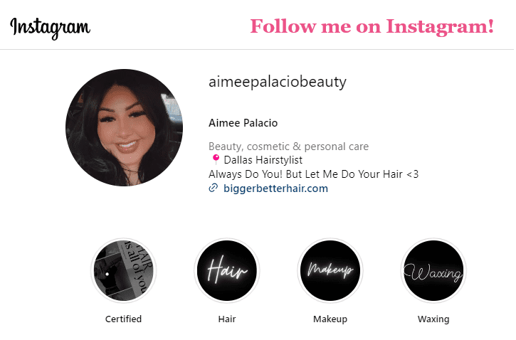 Follow Aimee Palacio Instagram